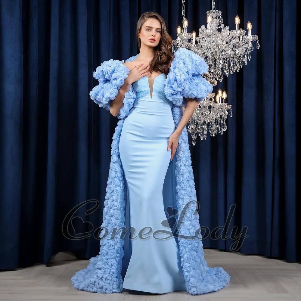 Comelody Ÿ  巹 3D Florals V  ξ  Watteau   ԽƮ Vestidos De Festa Customized